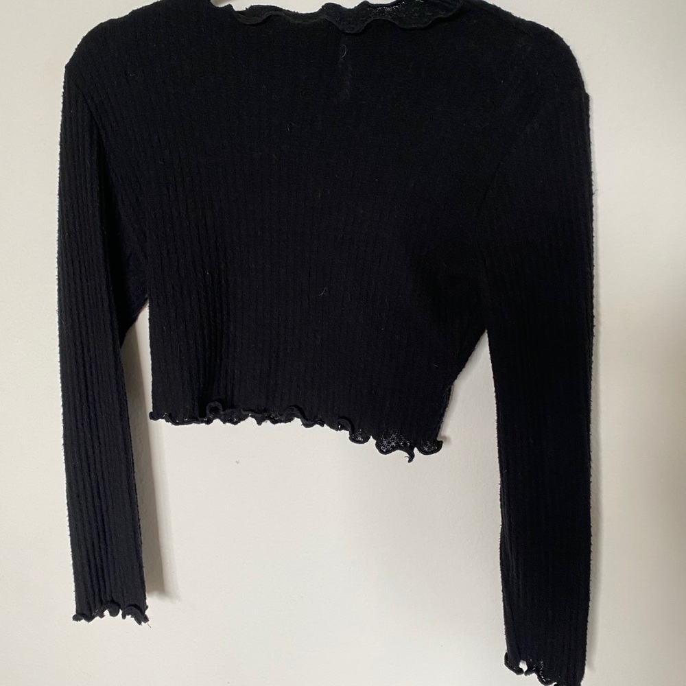 High neck black long sleeve